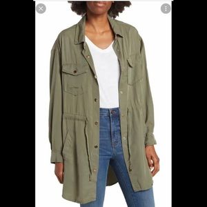 NWT-Utility Pocket Drawstring Waist Shacket-Size S